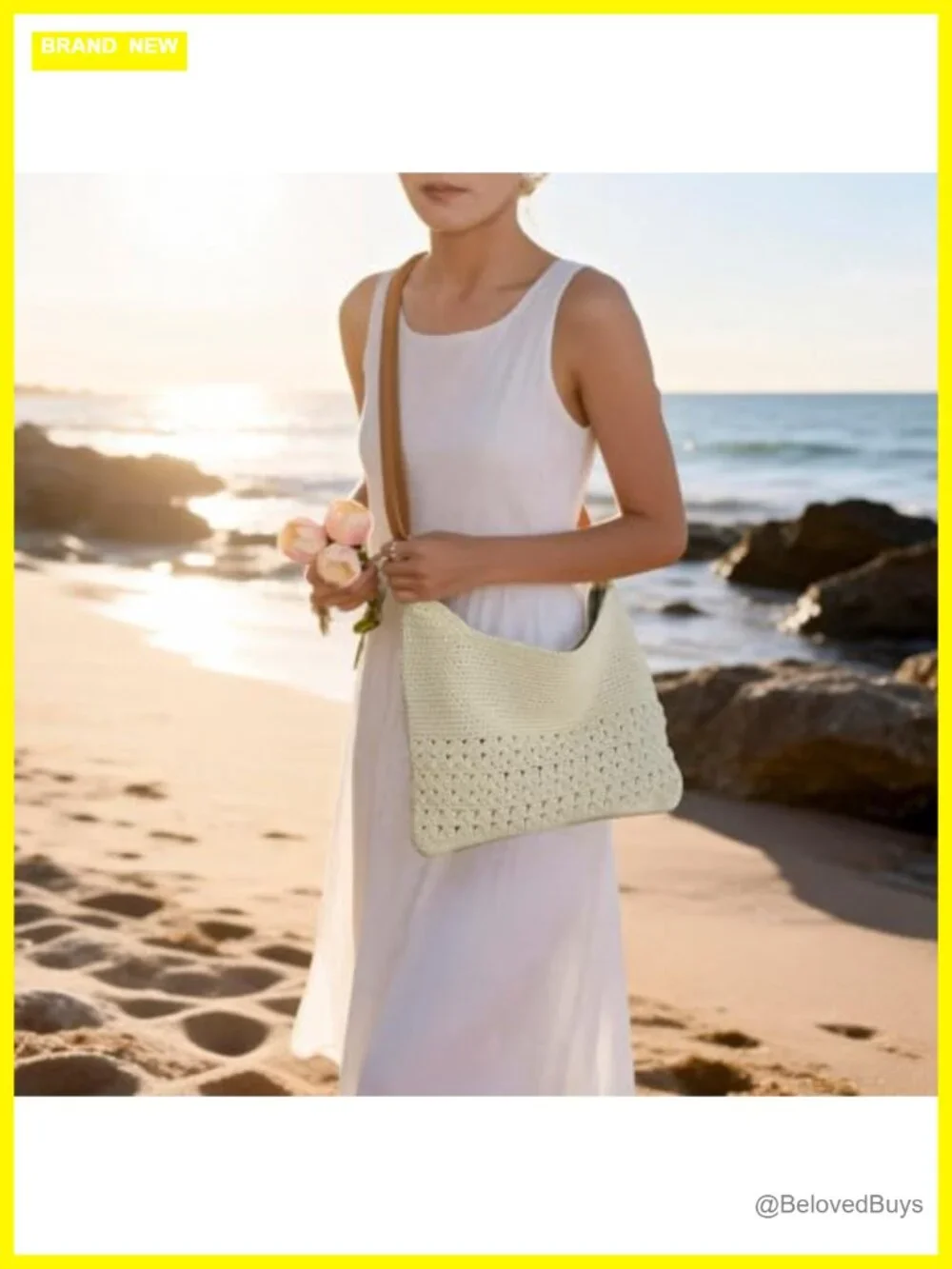 Crochet Purse for Women Beach Bag Crossbody Shoulder Hobo Handbag